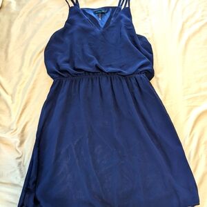 Boutique Cinch-Waist Chiffon Dress